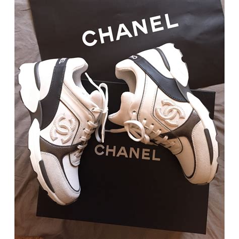 basket chanel blanche|chanel basket femme.